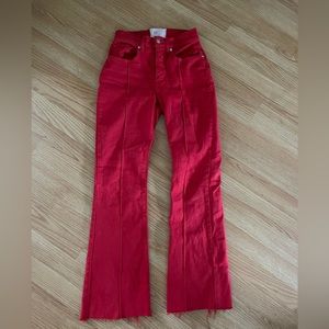 REVICE star butt flare jeans- Size 24- bright red color